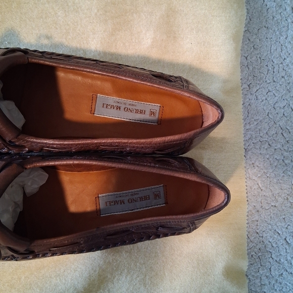 New Bruno Magli Dark Brown Bergen Leather Tassel Loafers Made In Italy main image 5